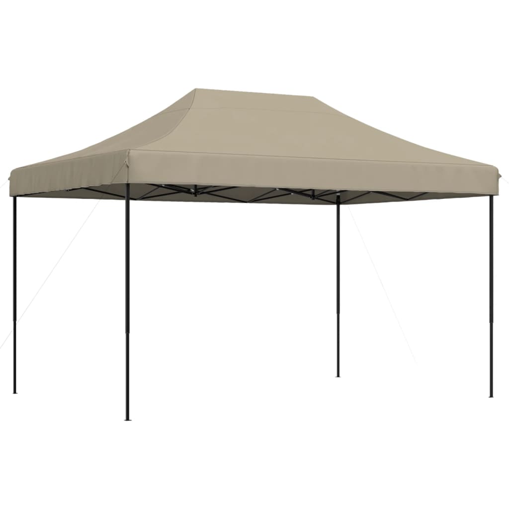 Tente de fête pliable pop-up taupe 410x279x315 cm