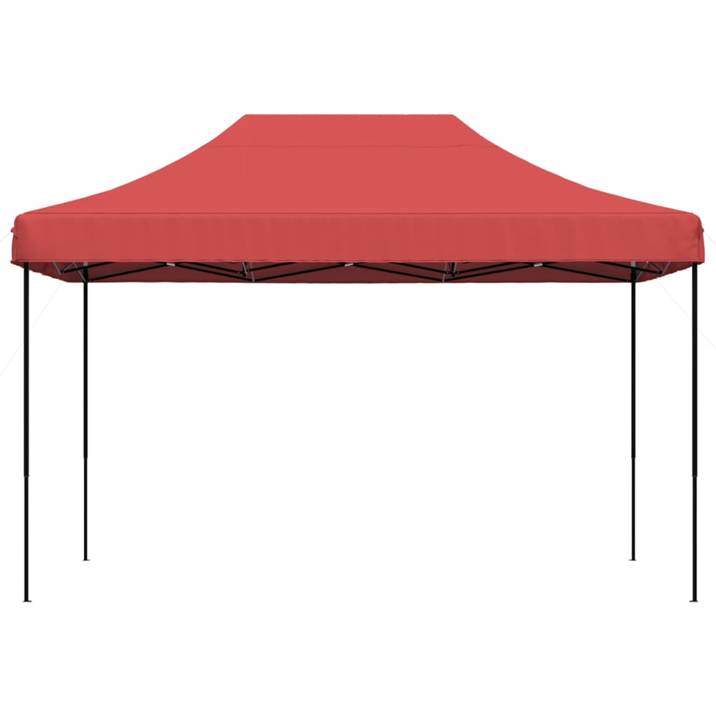 Tente de fête pliable pop-up rouge bordeaux 410x279x315 cm