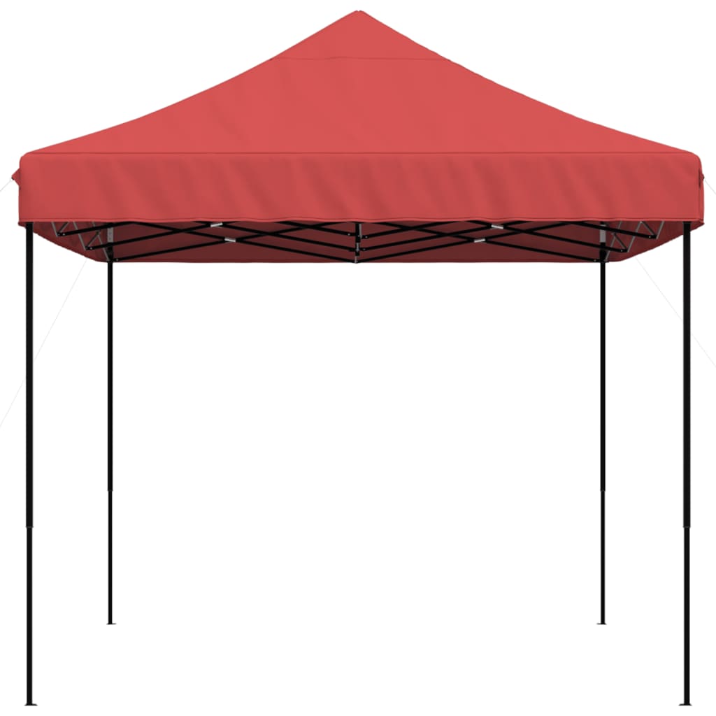 Tente de fête pliable pop-up rouge bordeaux 410x279x315 cm
