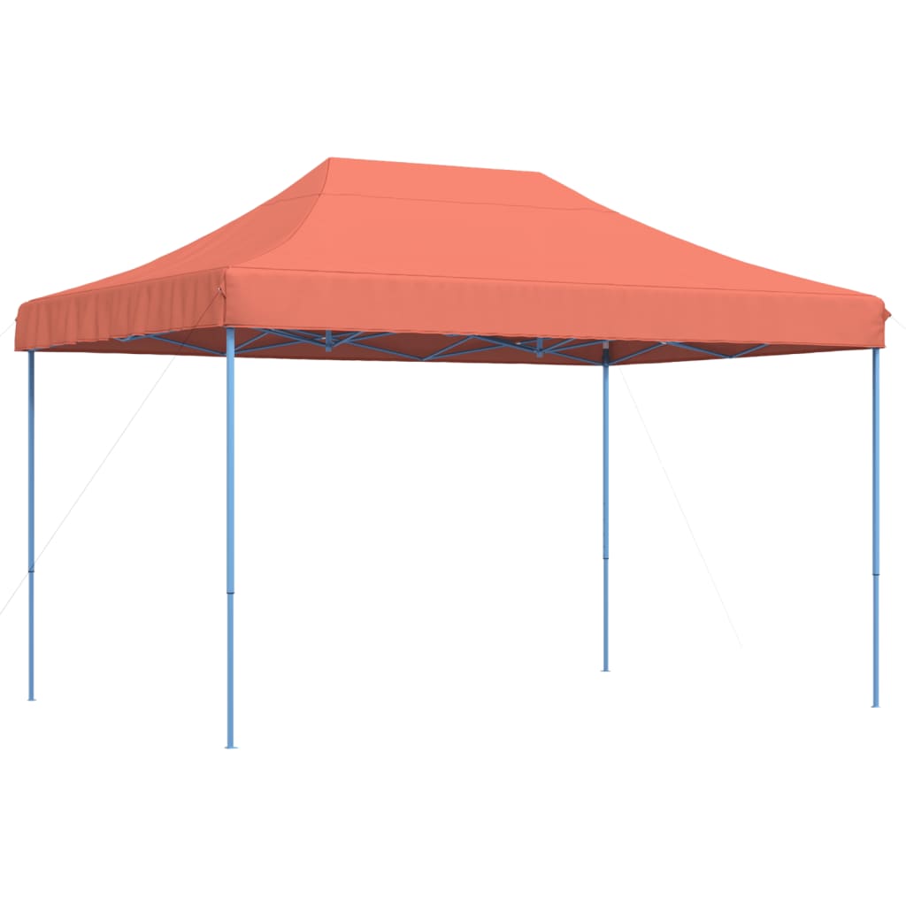 Tente de fête pliable pop-up terre cuite rouge 410x279x315 cm