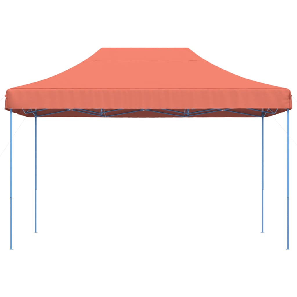 Tente de fête pliable pop-up terre cuite rouge 410x279x315 cm