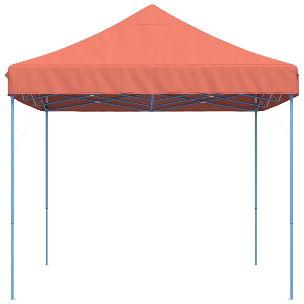 Tente de fête pliable pop-up terre cuite rouge 410x279x315 cm