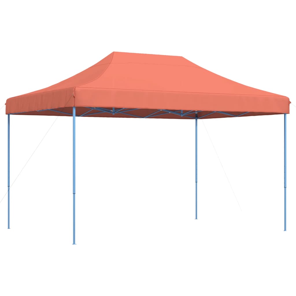 Tente de fête pliable pop-up terre cuite rouge 410x279x315 cm