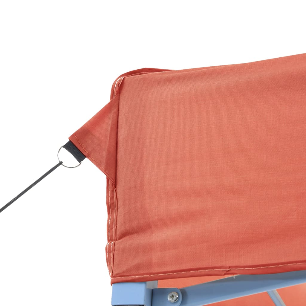Tente de fête pliable pop-up terre cuite rouge 410x279x315 cm