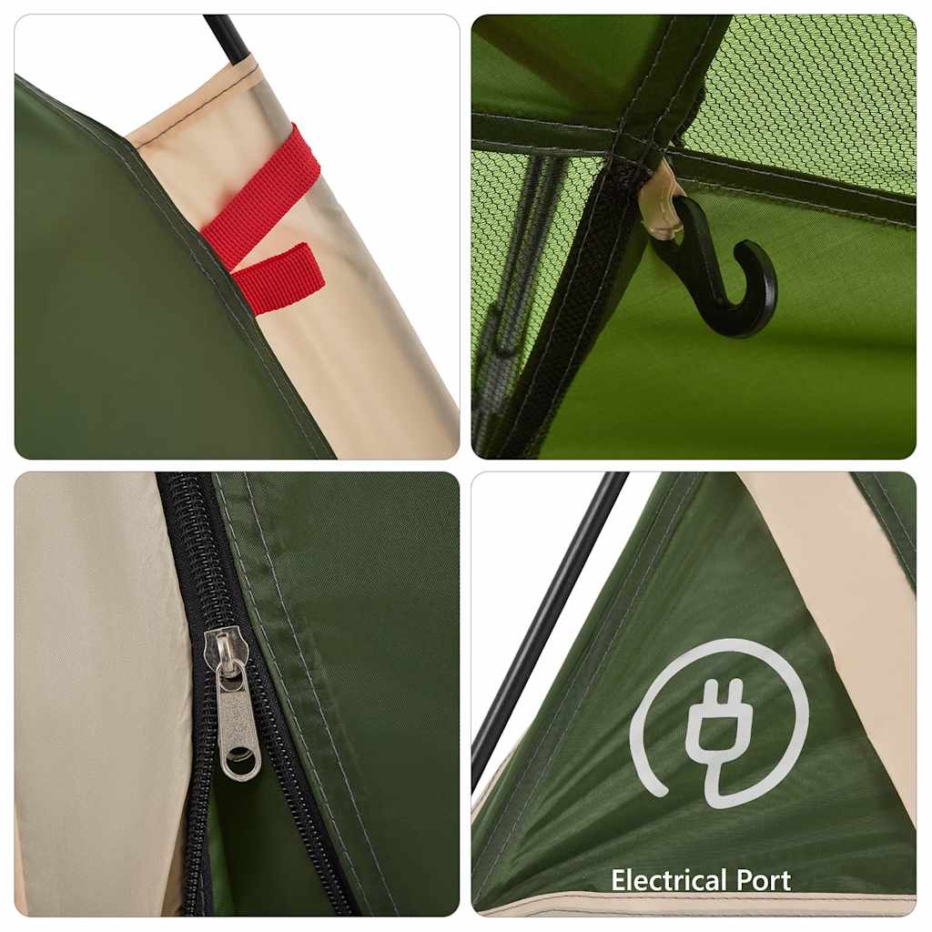 Kuppel-Campingzelt 4 Personen Grün Quick Release