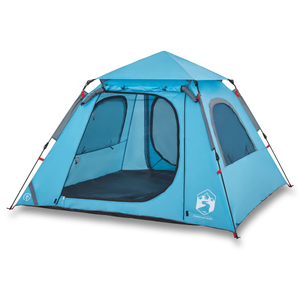 Kuppel-Campingzelt 4 Personen Blau Quick Release