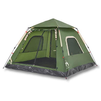 Kuppel-Campingzelt 5 Personen Grün Quick Release