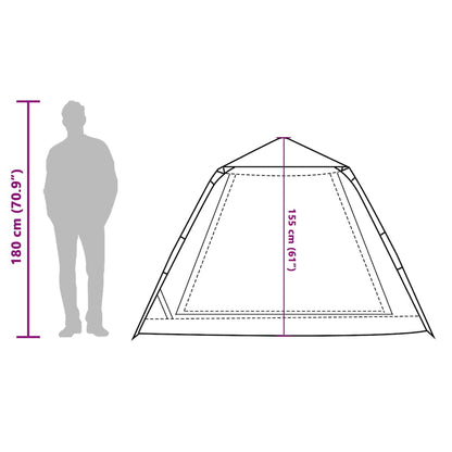 Kuppel-Campingzelt 5 Personen Grün Quick Release