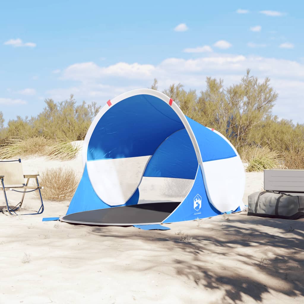 Tente de Plage Pop-Up Bleu Azur Etanche