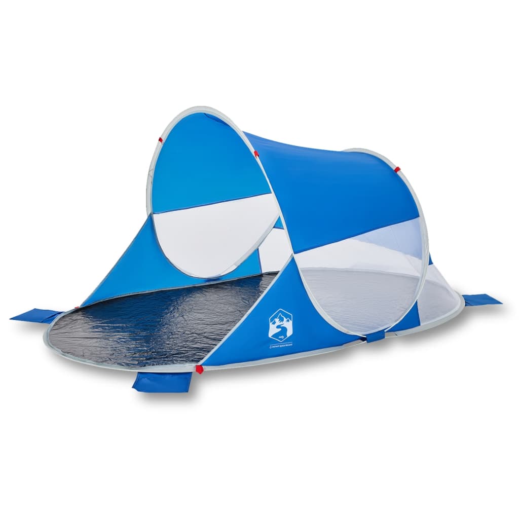 Tente de Plage Pop-Up Bleu Azur Etanche