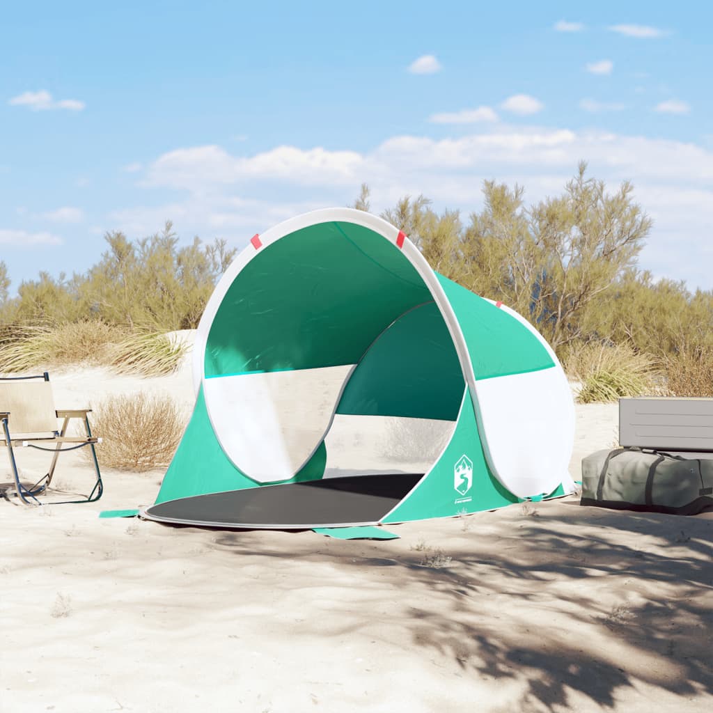 Tente de plage pop-up vert d'eau imperméable