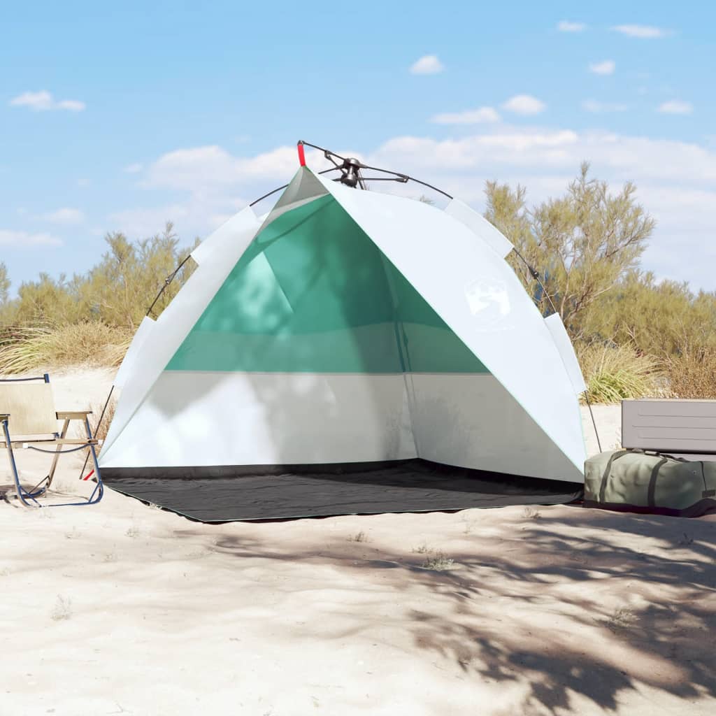 Tente de plage vert d'eau à dégagement rapide imperméable