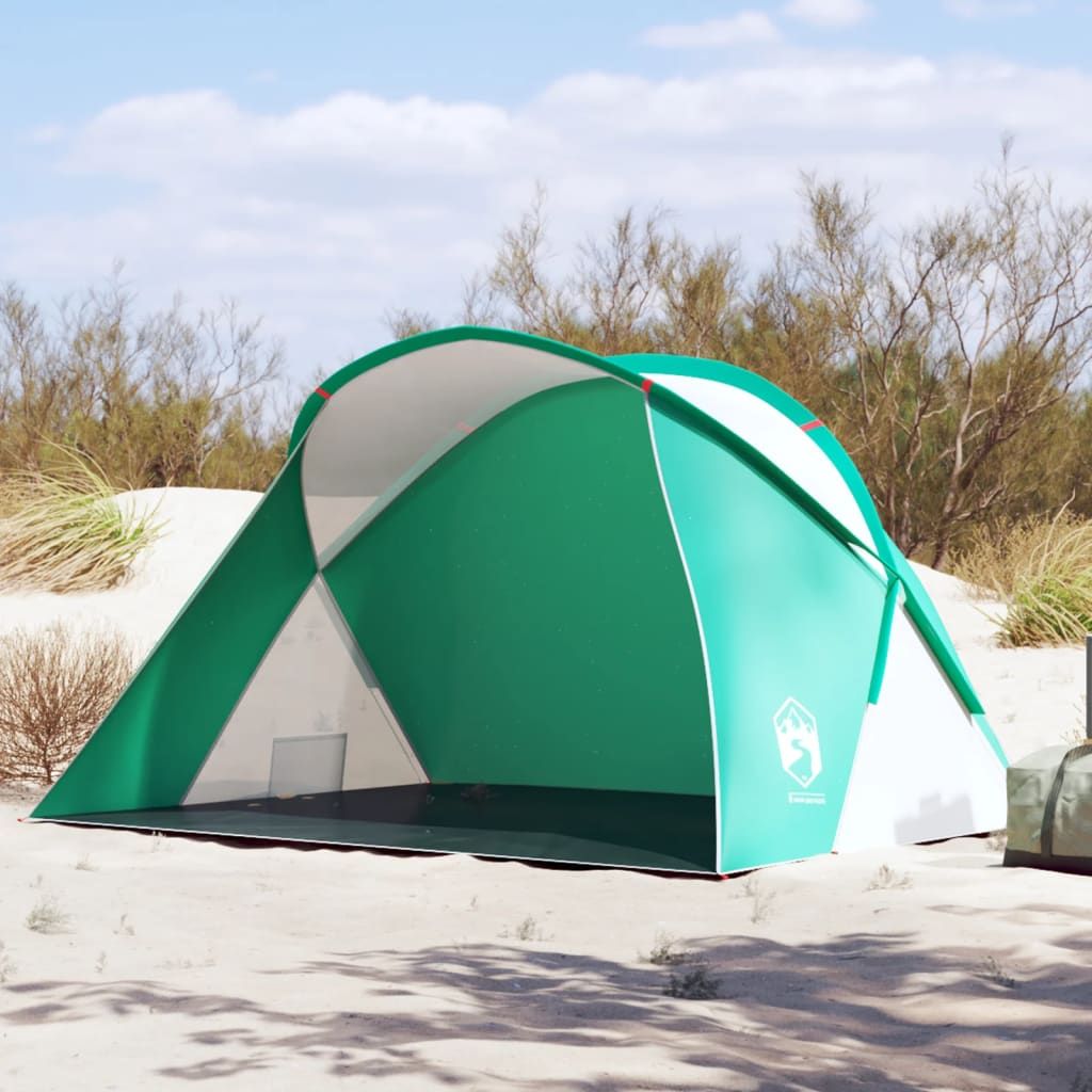 Tente de plage 2 personnes vert d'eau pop-up imperméable