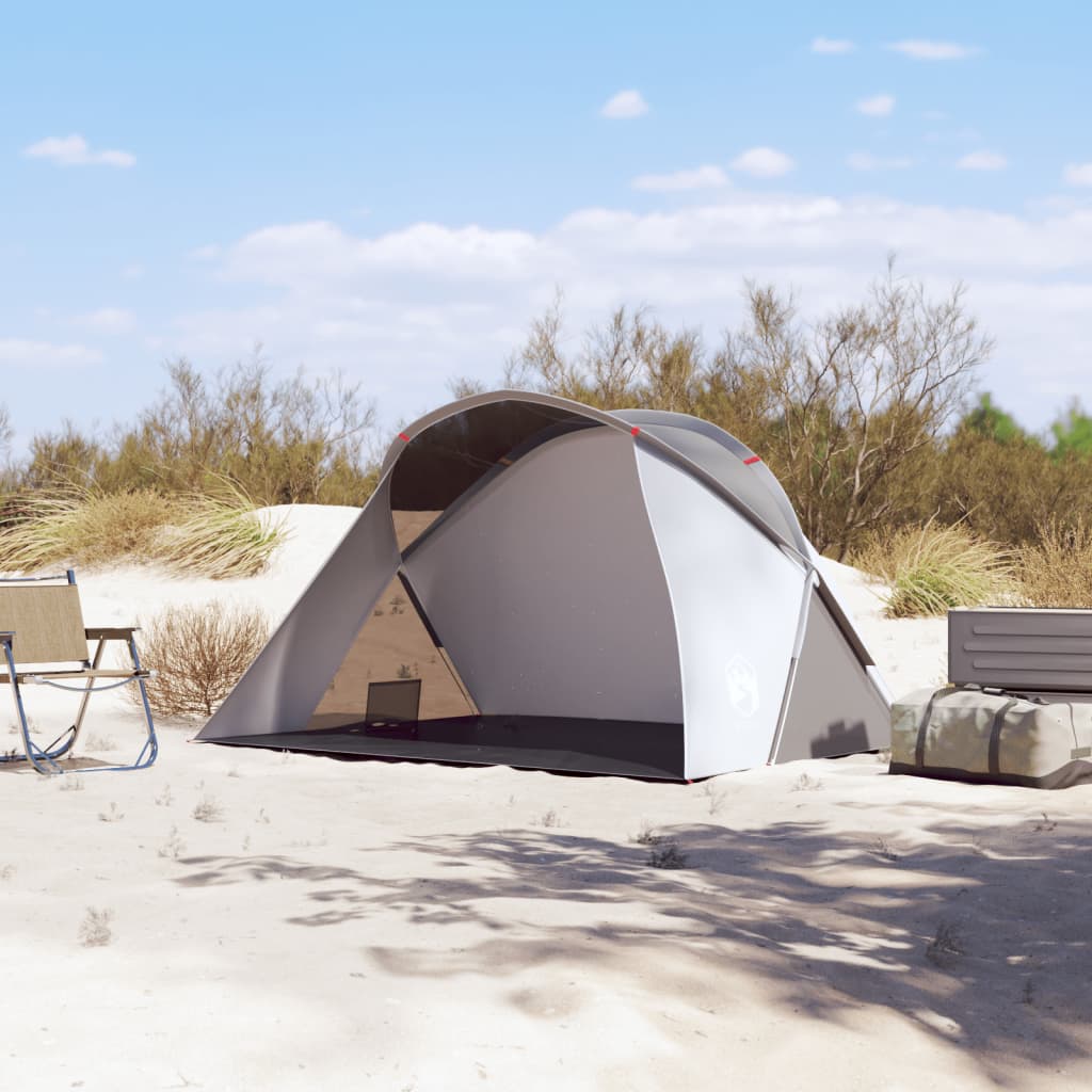 Tente de Plage 2 Personnes Grise Pop-Up Etanche