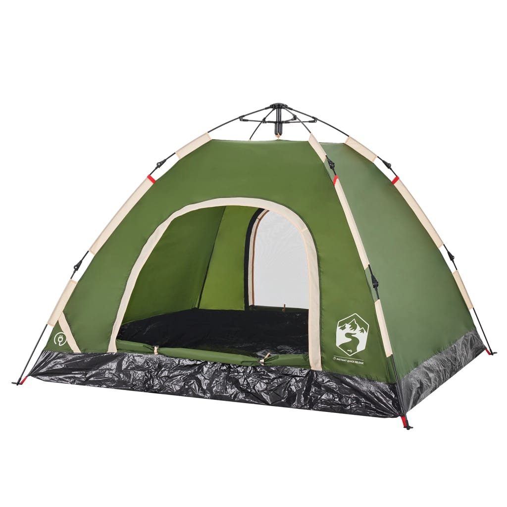 Campingzelt 3 Personen Grün Quick Release