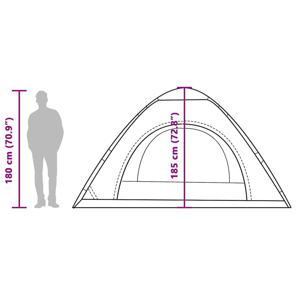 Campingzelt 5 Personen Grün Quick Release