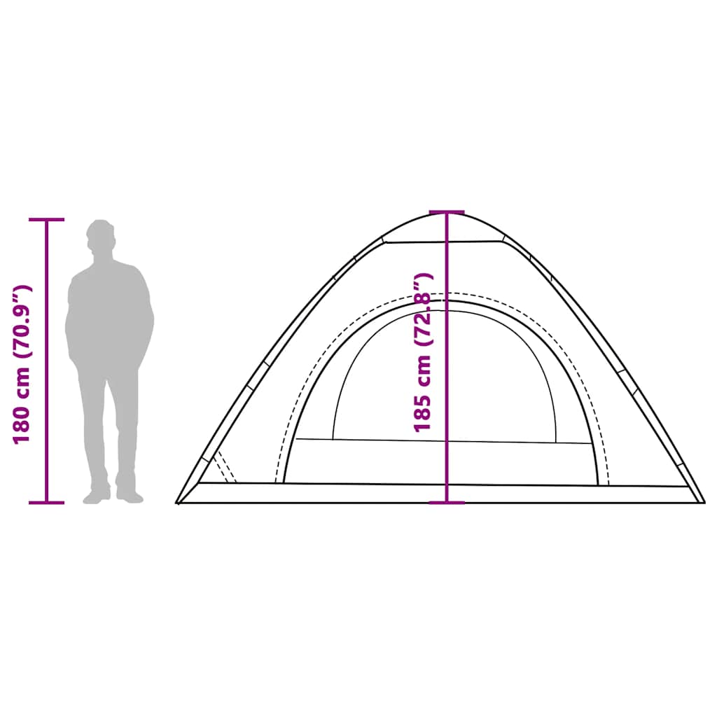 Campingzelt 5 Personen Weiß Verdunkelungsstoff Quick Release