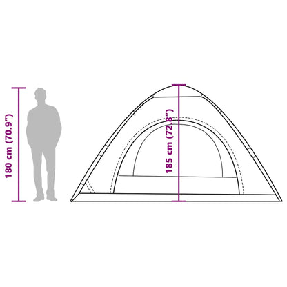 Campingzelt 5 Personen Weiß Verdunkelungsstoff Quick Release