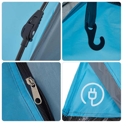 Kuppel-Campingzelt 4 Personen Blau Quick Release