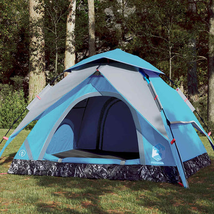 Kuppel-Campingzelt 4 Personen Blau Quick Release