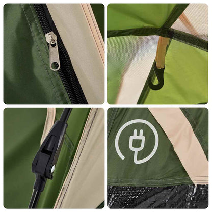 Kuppel-Campingzelt 5 Personen Grün Quick Release