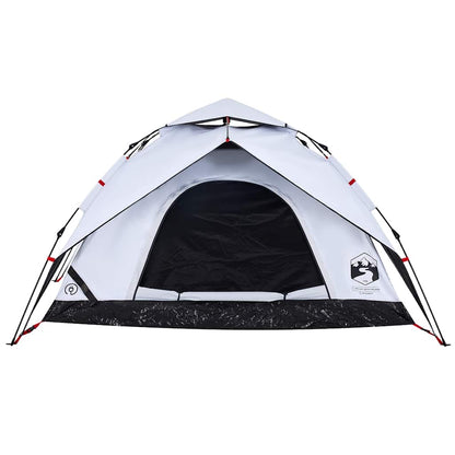 Kuppel-Campingzelt 5 Personen Weiß Verdunkelt Quick Release