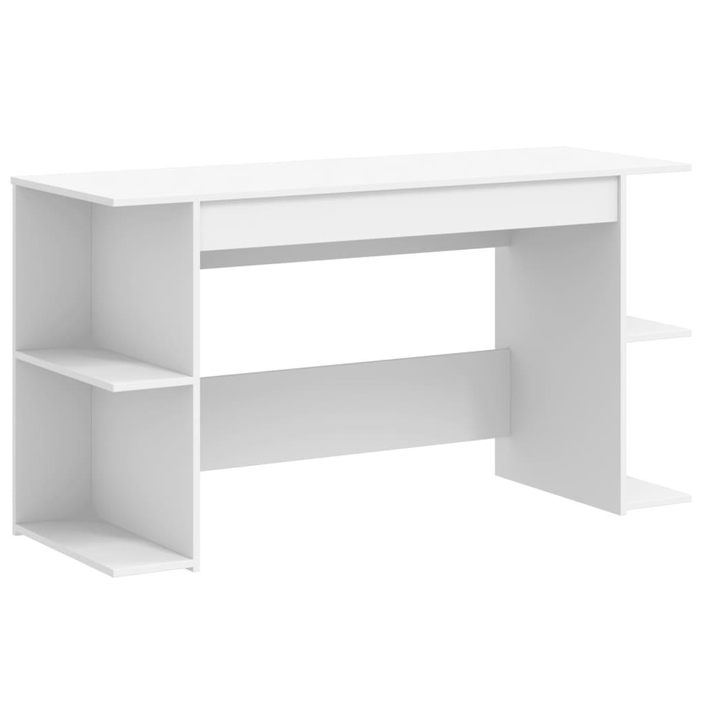 Bureau blanc 140x50x75 cm en bois