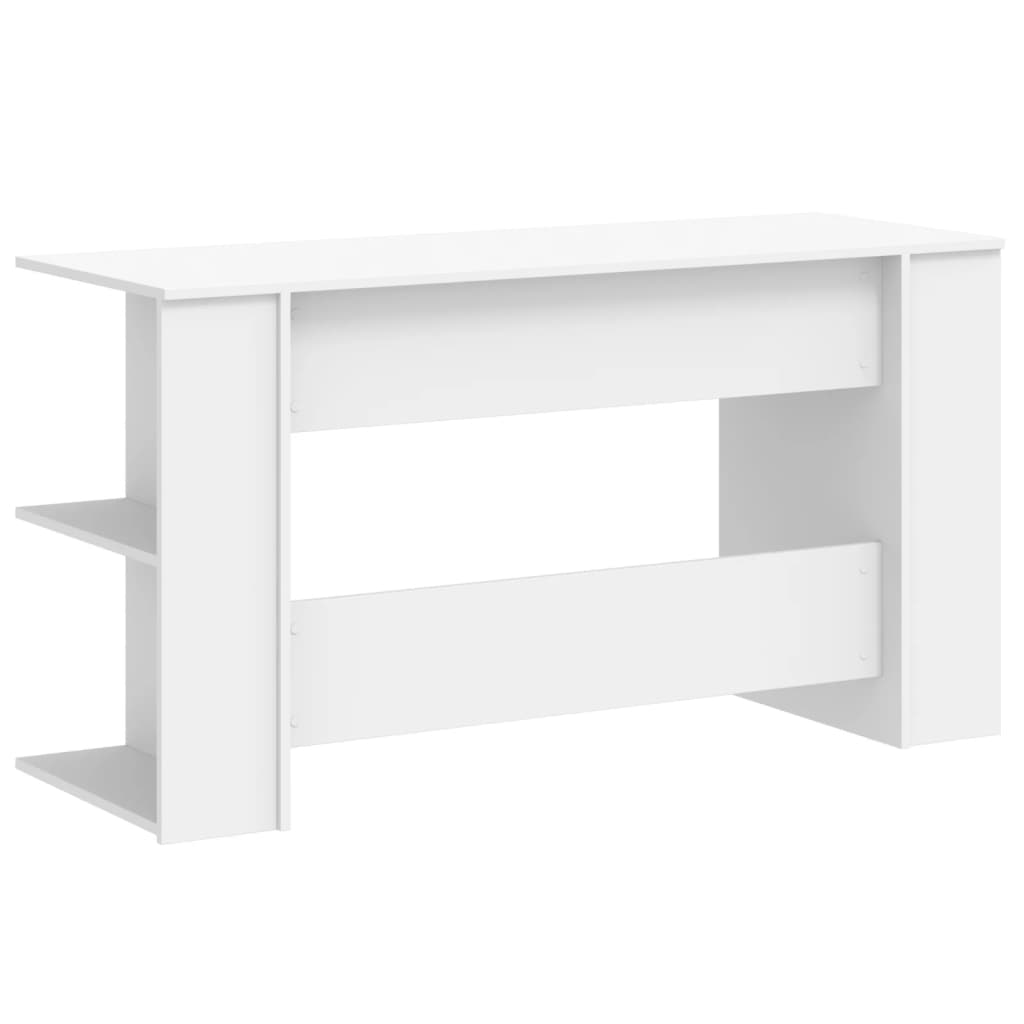 Bureau blanc 140x50x75 cm en bois