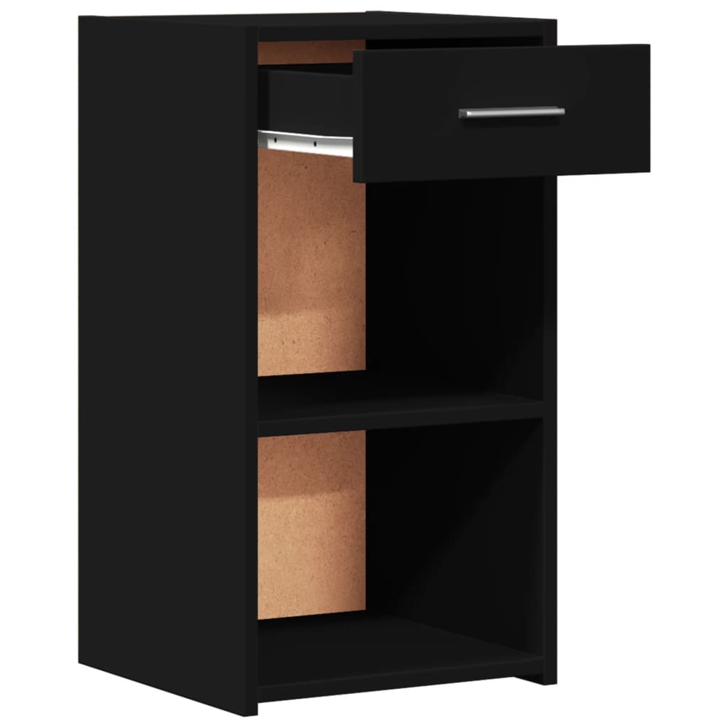 Tables de chevet 2 pcs. Noir 35x34x65 cm en bois