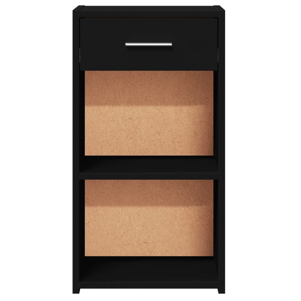 Tables de chevet 2 pcs. Noir 35x34x65 cm en bois