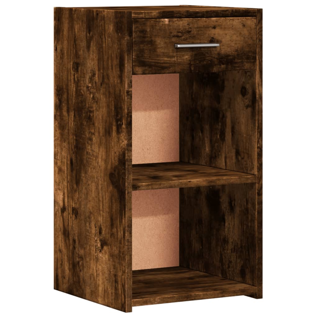 Bedside table smoked oak 35x34x65 cm wood material