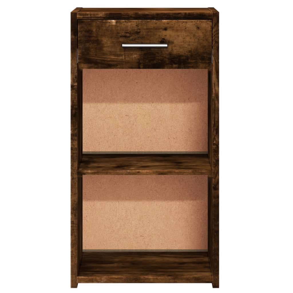 Bedside table smoked oak 35x34x65 cm wood material