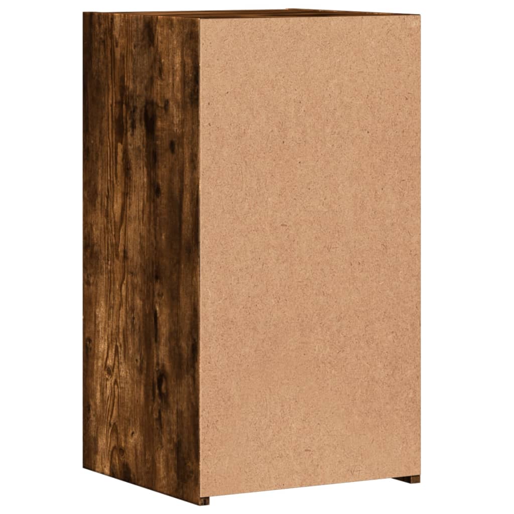Bedside table smoked oak 35x34x65 cm wood material