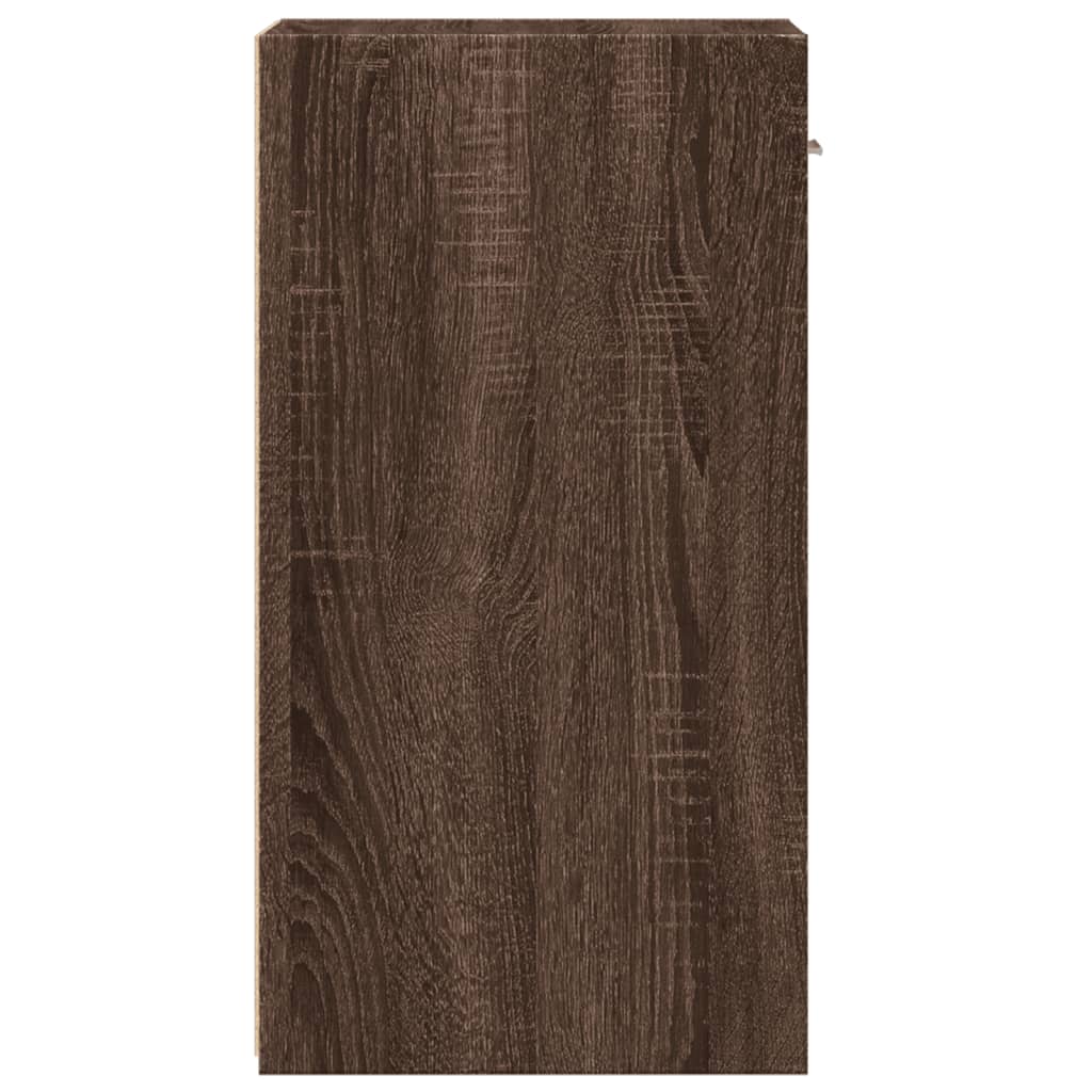 Table de chevet aspect chêne marron 35x34x65 cm en bois