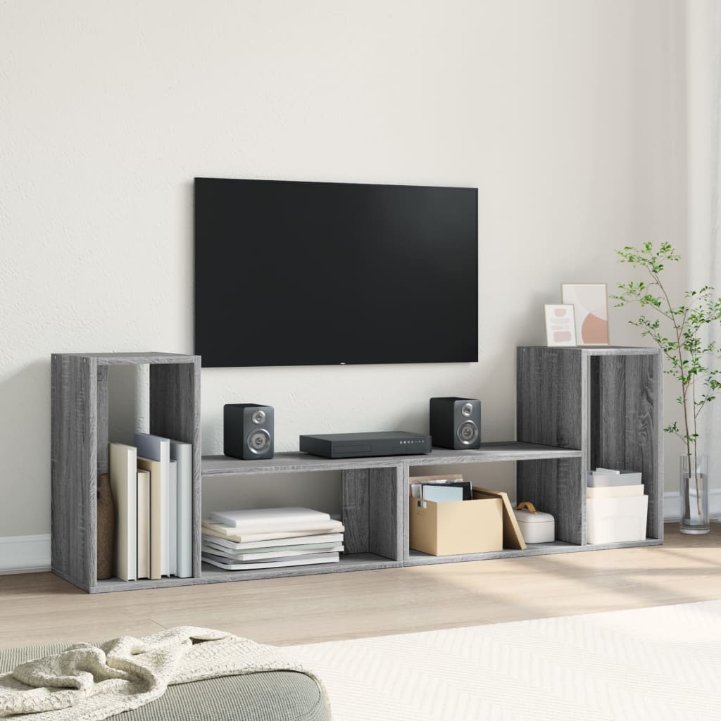 Meubles TV 2 pcs. Gris Sonoma 75x30x50 cm matériau bois