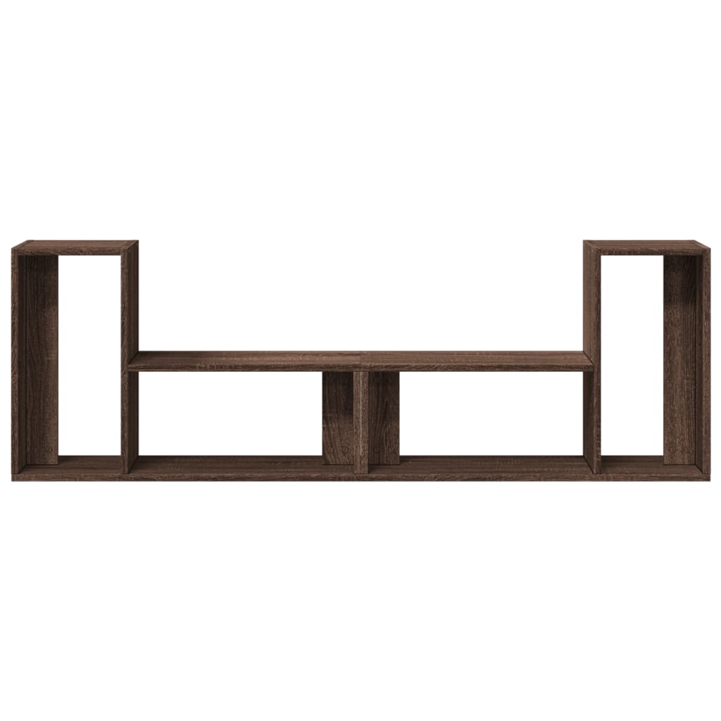 Meubles TV 2 pièces aspect chêne brun 75x30x50 cm matériau bois