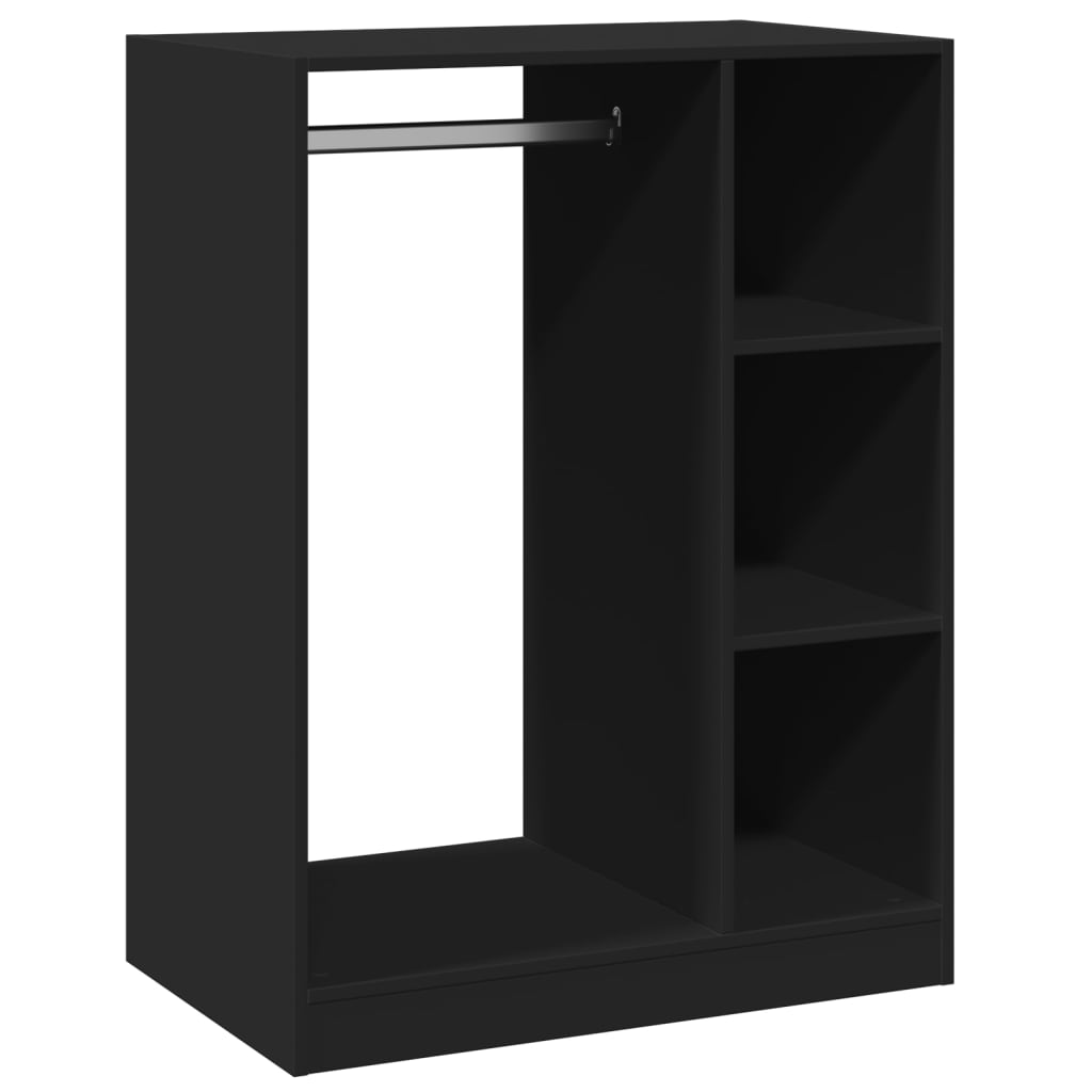 Armoire noire 77x48x102 cm matière bois