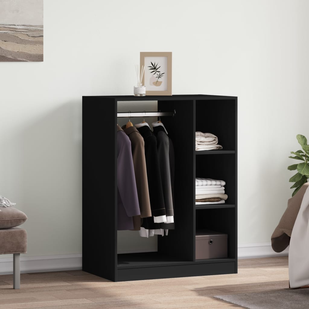 Armoire noire 77x48x102 cm matière bois