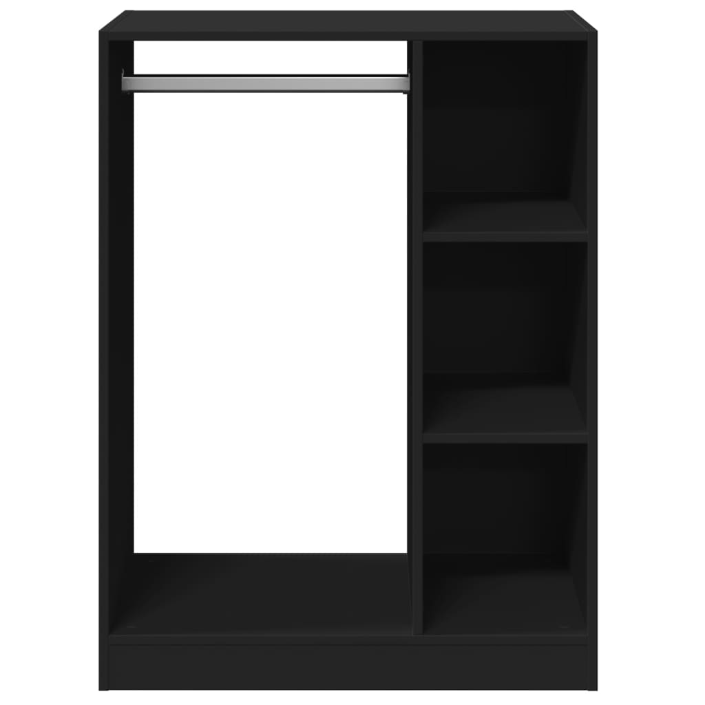 Armoire noire 77x48x102 cm matière bois