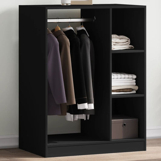 Armoire noire 77x48x102 cm matière bois