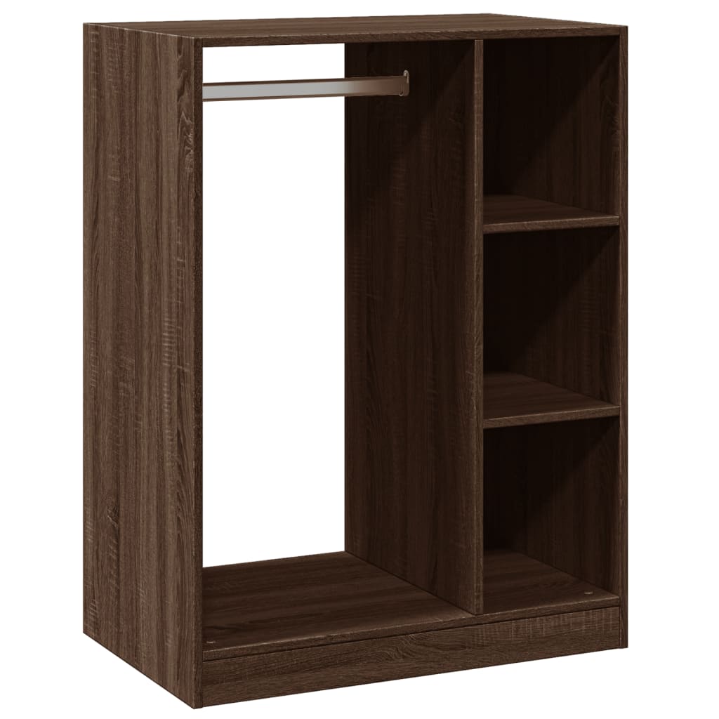 Armoire aspect chêne marron 77x48x102 cm matériau bois