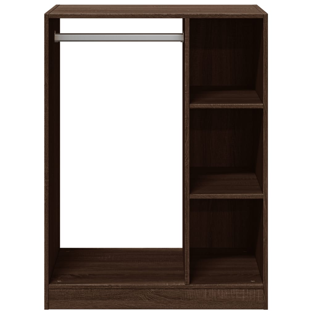 Armoire aspect chêne marron 77x48x102 cm matériau bois