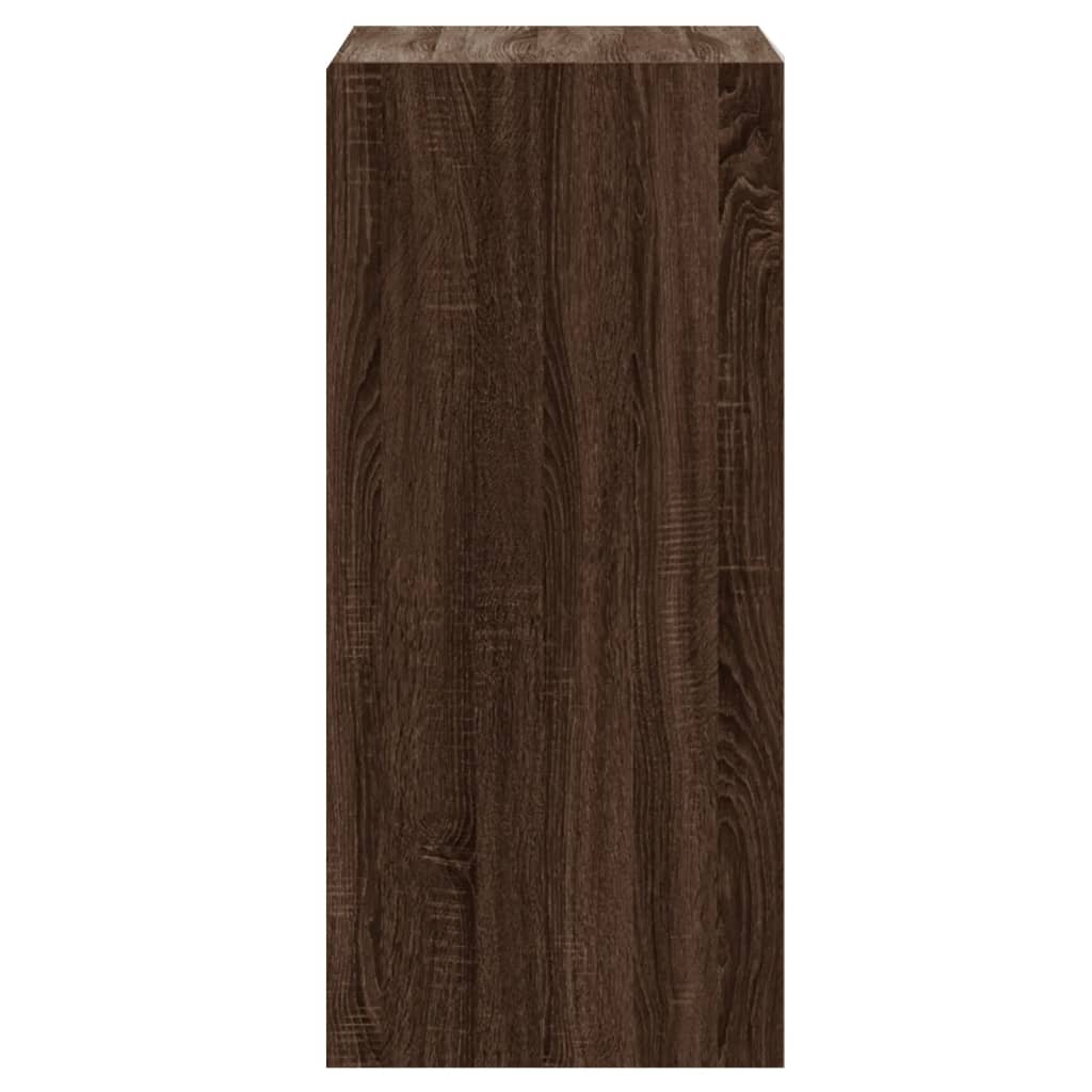 Armoire aspect chêne marron 77x48x102 cm matériau bois