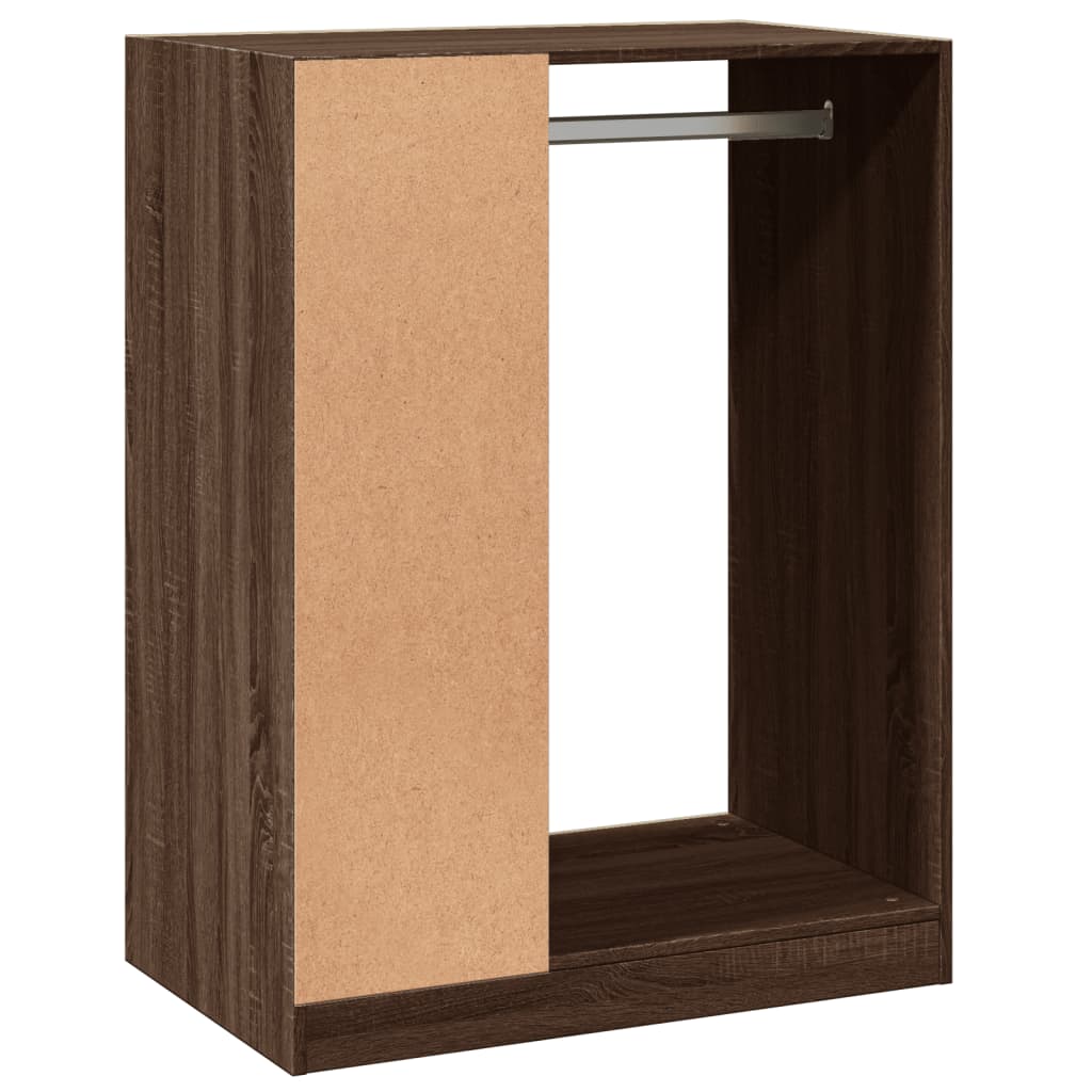 Armoire aspect chêne marron 77x48x102 cm matériau bois