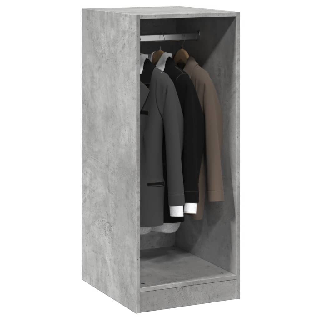 Kleiderschrank Betongrau 48x41x102 cm Holzwerkstoff