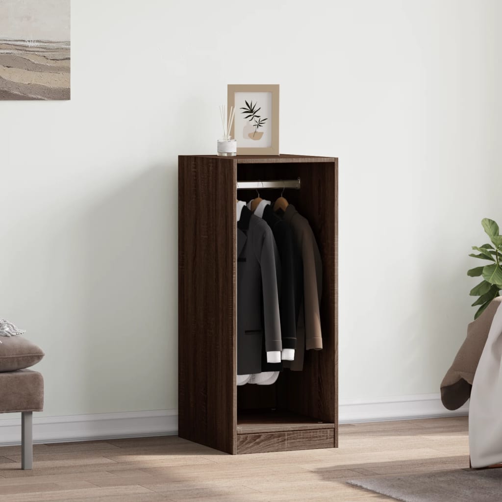 Armoire aspect chêne marron 48x41x102 cm matériau bois