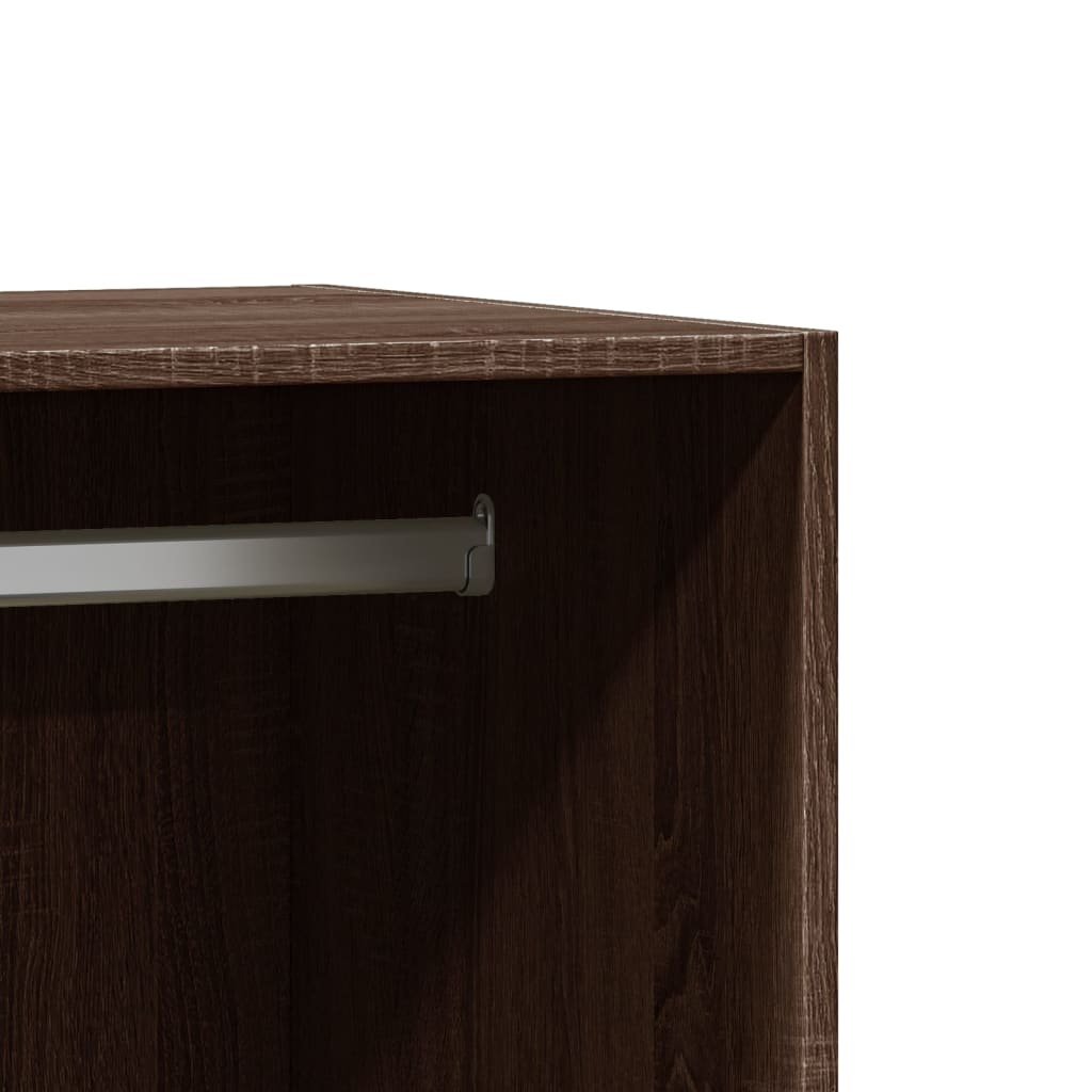 Armoire aspect chêne marron 48x41x102 cm matériau bois