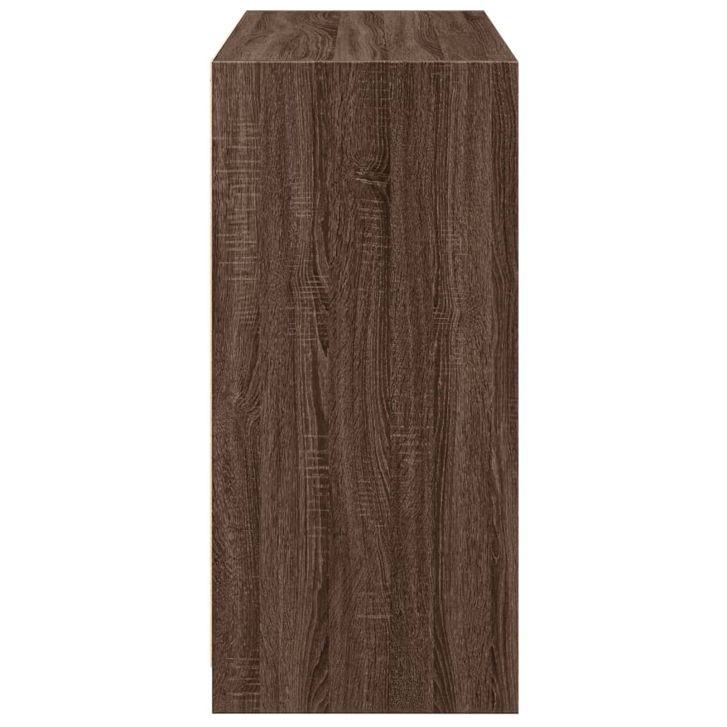 Armoire aspect chêne marron 77x48x102 cm matériau bois