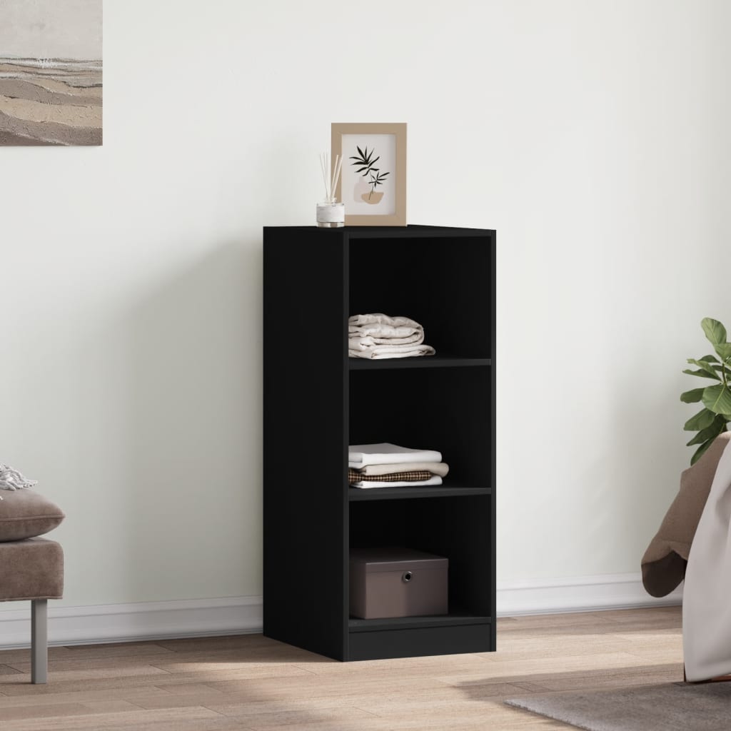 Armoire noire 48x41x102 cm matière bois