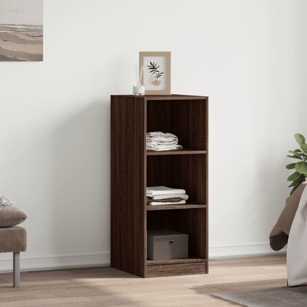 Armoire aspect chêne marron 48x41x102 cm matériau bois